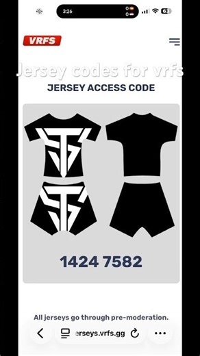 Jersey codes for vrfs