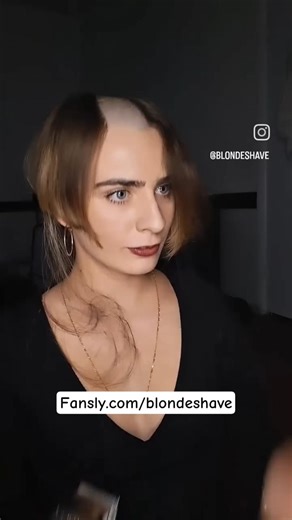Watch me shave my head completely bald full video on fansly @BlondeShave #headshave #haircut #bald