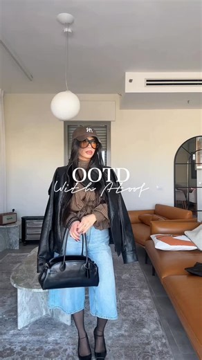 Itaf Fakher on Instagram‎: "Outfit rundown 👇🏻 Top Zara 1063/020/078 Pants @bershka Cap @aimeleondore Bag @coach Jacket Zara #grwm #ootd #explore #اكسبلور #fashion"‎