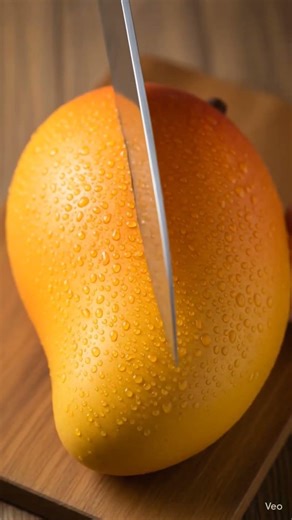 Real mango shape cake cutting video.