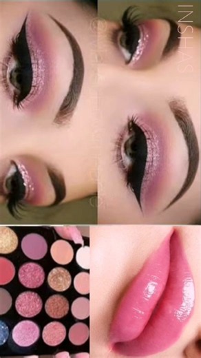 Pink and purple cutcreas eyes makeup tutorial for beginners step by step | eye makeup inshas