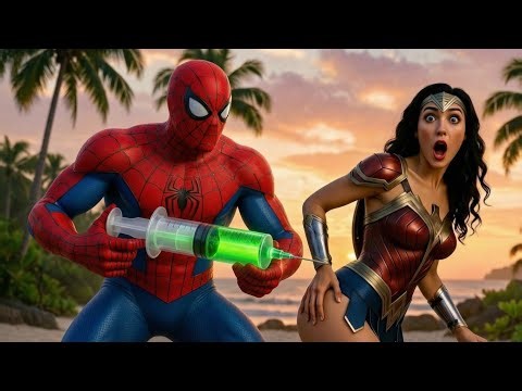 Spiderman & Wonder Woman Team Up 💥 | Hilarious Fight vs Joker 🕷️ & Red Hulk 