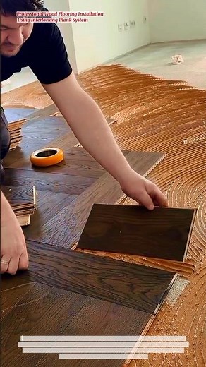 Professional Wood Flooring Installation Using Interlocking Plank System