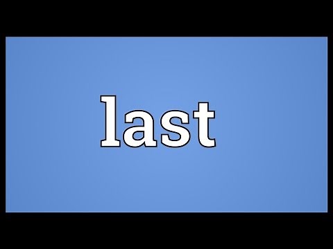 Last Meaning
