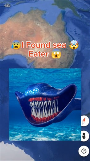 I Found sea creature on google earth 🤯😰#shorts #googleearth #mystery #seacreatures