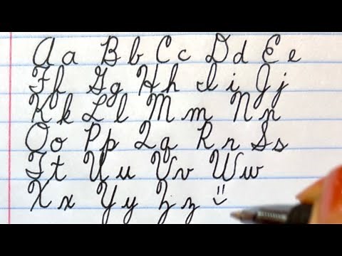 English Cursive Alphabet Upper and Lowercase