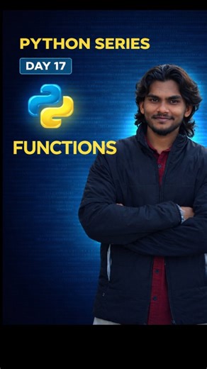 ANIL KUMAR on Instagram: "Day 17 of Python Series 🐍🔥 Today I explained Functions in Python in a simple way for beginners. Functions help us write reusable code. 👉 Try the questions & comment your output 💾 Save for revision! python functions tutorial, functions in python for beginners, python function examples, python user defined functions, python programming basics, learn python step by step, python series day 17, python practice questions #PythonForBeginners #PythonFunctions #PythonSeries 
