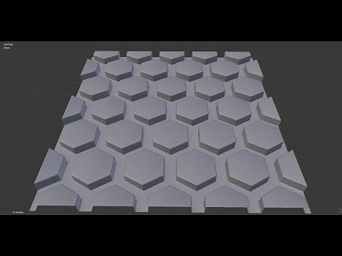blender hexagonal pattern modeling
