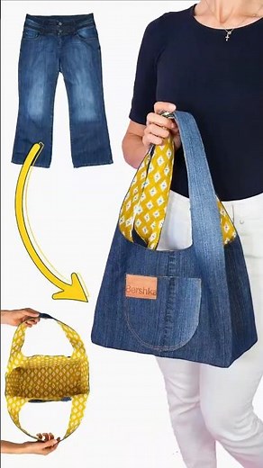 DIY Hobo Bag from old Jeans easily Miarti🪡🧵✂️ 👜✌️
