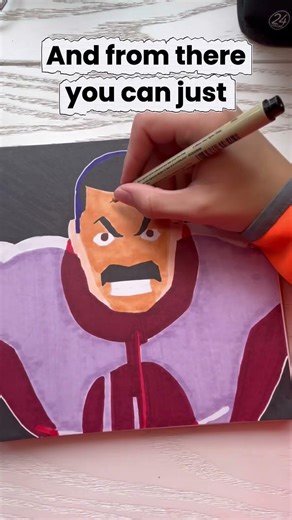 How to fix coloring outside the lines #drawing #howto #howtodraw #art #cool #invincible #space #fyp