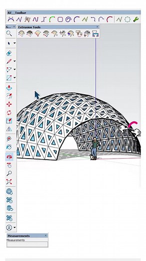 How to Create a Geodesic Dome-Shaped Building in SketchUp
