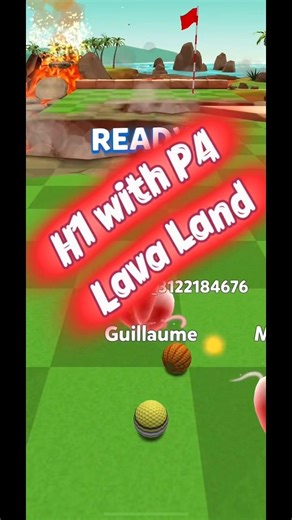 Easy H1 in Lava Land 😱 P4 Perfect Shot | Golf Battle | #golfbattle #golf #shorts #viral #gaming