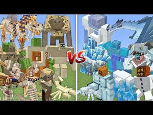 ALL MUTANT HUSKS VS ALL MUTANT SNOW GOLEMS MOBS BATTLE IN MINECRAFT