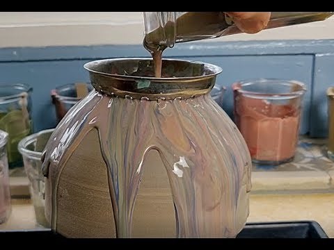 Pottery pouring technique!