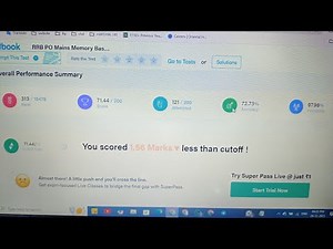 RRB PO full mock •guidely •testbook Analysis &RRB PO prelims scorecard 🧿✨ #rrbpomains