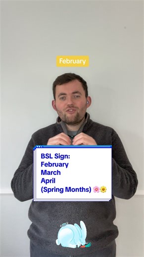 Today’s new Sign in British Sign Language is? Today’s sign is #February #March #April ! Join me everyday for new signs in British Sign Language! #deaf #bsl #sse #signlanguage #months #monthsoftheyear #springmonth #🌸 #🌼 Note: I’m from the South UK so some signs are regional! | The Deaf Chef