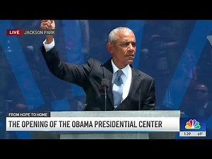 FULL | Barack Obama delivers heartfelt speech at grand opening of new presidential center