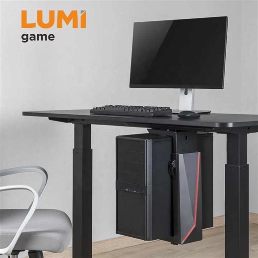 CPB-22R Premium Under Desk CPU Case Holder Computer Stand Hanging Bracket Office Desk Mount Rack Adjustable OEM Custom PC Setup