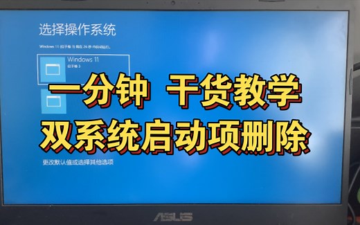 纯干货教学：双系统开机启动项，如何删除多余系统盘？