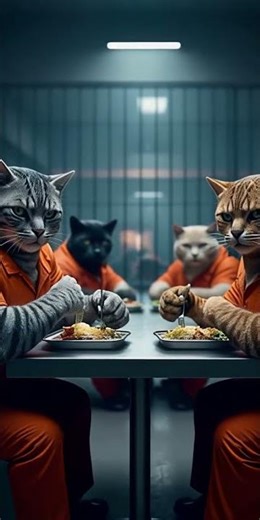 Mafia Cats in Jail 😲🦅 Funniest Prison Scene Ever! #shorts