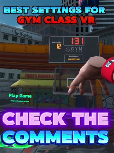 Best settings for gym class Vr🔥 #gymclass #gymclassvr #vr #viral #basketball #settings #best