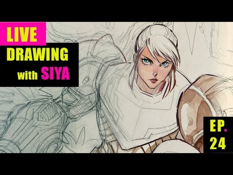 COLORING SAMUS from METROID PRIME Part 2 | LIVE DRAWING with Siya Oum | Episode 24
