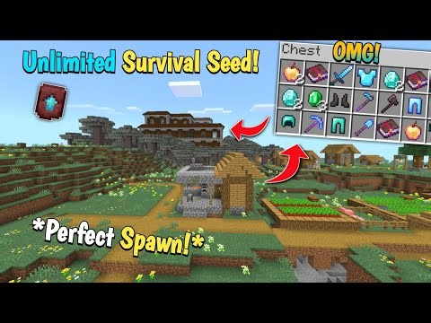 🔥 Ultimate [God Seed] For Minecraft 1.21 Bedrock & PE | Four Blacksmiths Village Seeds (Update 2025)