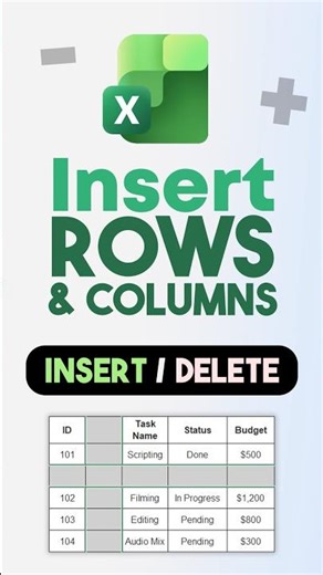 How to Insert Rows & Columns in Excel