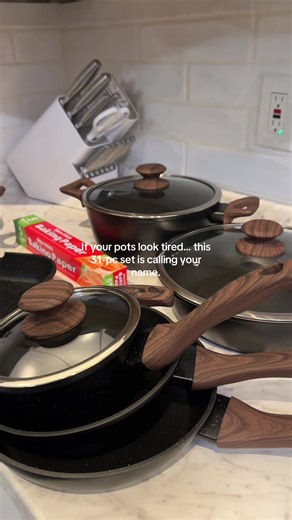 Replacing your old cookware? This 31-piece set has everything. cookware, bakeware, utensils, even pan protectors. It’s gorgeous, functional, and way more affordable than buying pieces separately. #TikTokShopBlackFriday #tiktokshopcybermonday #bfcm #tiktokshopcreatorpicks #NewFunPicks