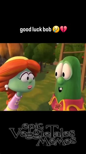 veggietales epic time on Instagram: "forgot that larry and petunia canonically got busy in moe and the big exit #veggietales #bobthetomato #larrythecucumber #chappelroan"