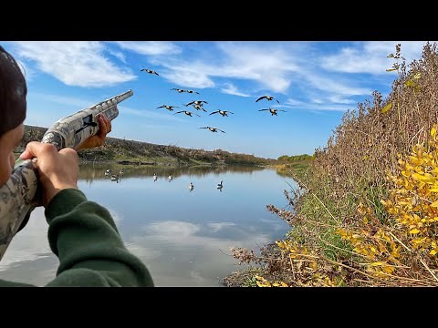 Goose Hunting a HIDDEN RIVER Loaded With GEESE! (BIG FLOCKS)