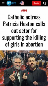 Catholic actress Patricia Heaton calls out actor for supporting the killing of girls in abortion | READ THE FULL STORY at LifeSiteNews.com. | LifeSite