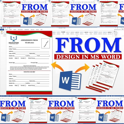 78K views · 1.1K reactions | MS Word में Admission Form कैसे बनाएं? |...