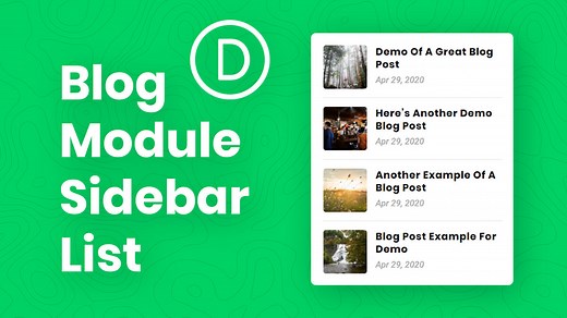How To Show A List Of Recent Blog Posts In The Sidebar Area With The Divi Blog Module  - Tutorial by Pee-Aye Creative