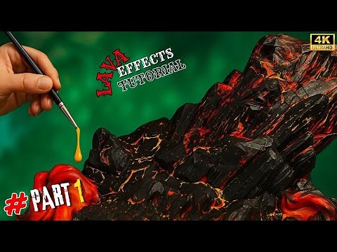 Painting an EPIC Volcano Diorama Base for Kratos | 3D Printing & Crackle Lava Effects