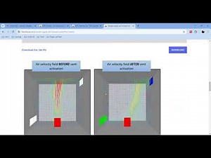 (Simple HVAC Model) by Fire Dynamic Simulator (FDS) & Pyrosim
