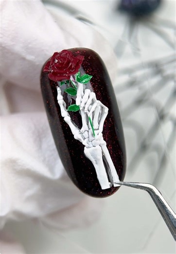 Spooky Scary Skeletons Nail Ideas