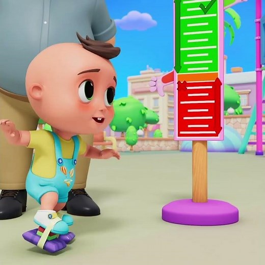 Trying EVERYTHING to grow tall! 🎩 Will it work? #childrensongs #nurseryrhymes #forkids #shorts