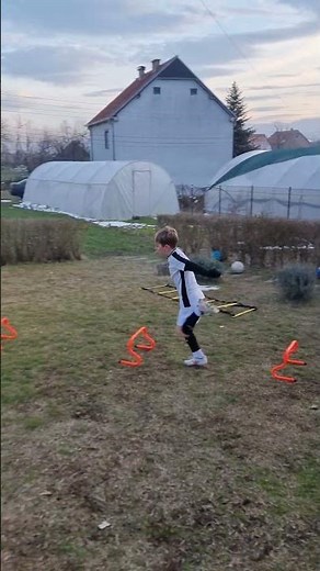 Young Athlete's Intense Soccer Training Session