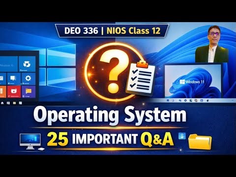 NIOS DEO 336 | Chapter 2 Operating System | 25 Exam Questions with Answers | Windows 10 and 11