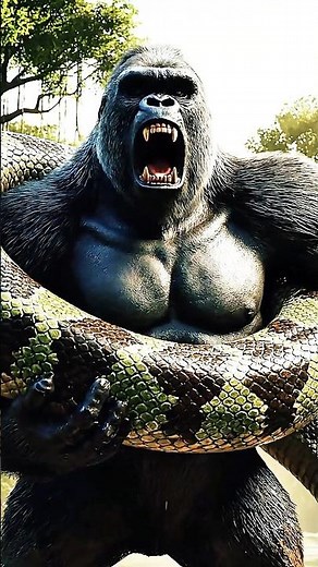 Gorilla vs Anaconda 🐍 | Epic Jungle Battle