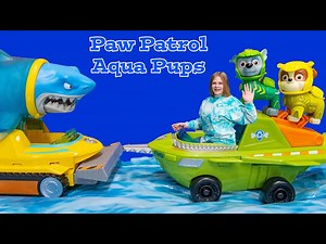 Assistant and Waggles search the Tunnels for Paw Patrol Aqua Pups - Videos For Kids