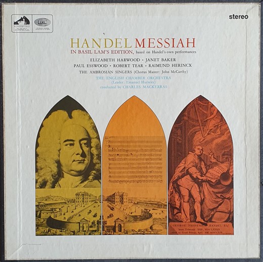 Handel, Elizabeth Harwood, Janet Baker, Paul Esswood, Robert Tear, Raimund Herincx, The Ambrosian Singers, The English Chamber Orchestra, Charles Mackerras - Messiah