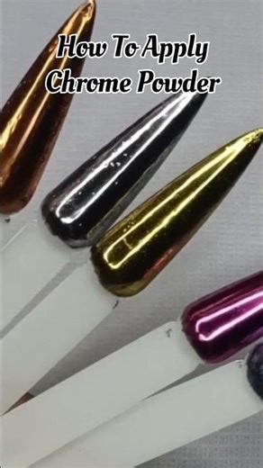 How To Apply Chrome Powder ✨Chrome Nails #chromenails #youtubeshorts #chromenails