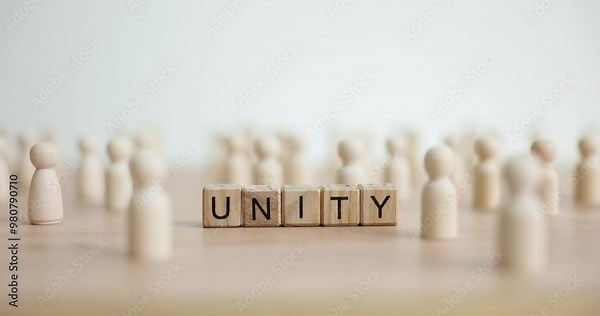 Many of figures of people and text unity. Concept of society of people and behavior and attitudes of social sciences