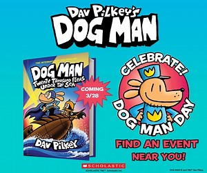 287 reactions · 19 shares |  ONE WEEK TO GO! Dav Pilkey's new graphic novel Dog Man: Twenty Thousand Fleas Under the Sea is coming out on March 28th! CLICK HERE to find an event near you! https://bit.ly/CelebrateDogMan | Dog Man Books | Facebook
