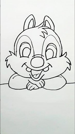 How to Draw a Cute Cartoon Chipmunk Step by Step | Easy Drawing Tutorial