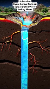 SUBMARINE HYDROTHERMAL SPRINGS: Nature’s Underwater Boiling Rivers Underwater “boiling rivers” occur in areas with submarine hydrothermal activity, where superheated water escapes from the seafloor. Examples include: Hydrothermal vents along mid-ocean ridges, such as the East Pacific Rise or the Mid-Atlantic Ridge. These can emit water at temperatures over 350 °C (662 °F), but the immense ocean pressure keeps it from turning into steam. Shallow volcanic lakes or coastal geothermal springs (like 