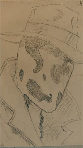 Aprendendo a desenhar para ilustra minhas próprias histórias 📚. #desenhistainiciante #Rorschach