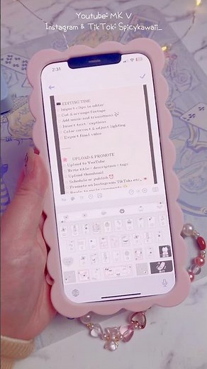 Typing using cute keyboards |App: ifly & Toxx | ASMR Keyboards #keyboard #iPhone promax #kawaii
